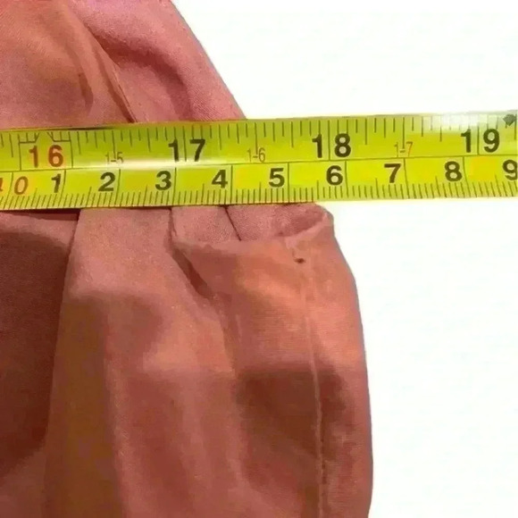 J. Crew 100% Dupioni Silk Halter Swoop Cocktail Formal Shift Dress Peach Size 6 - Picture 9 of 9